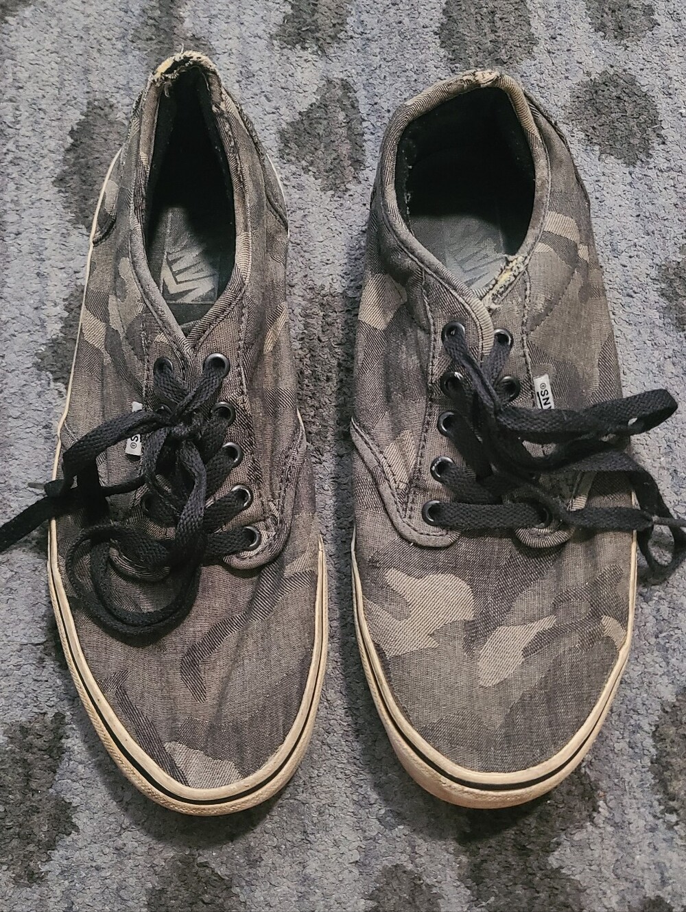 Vans gray camo sneakers size 10